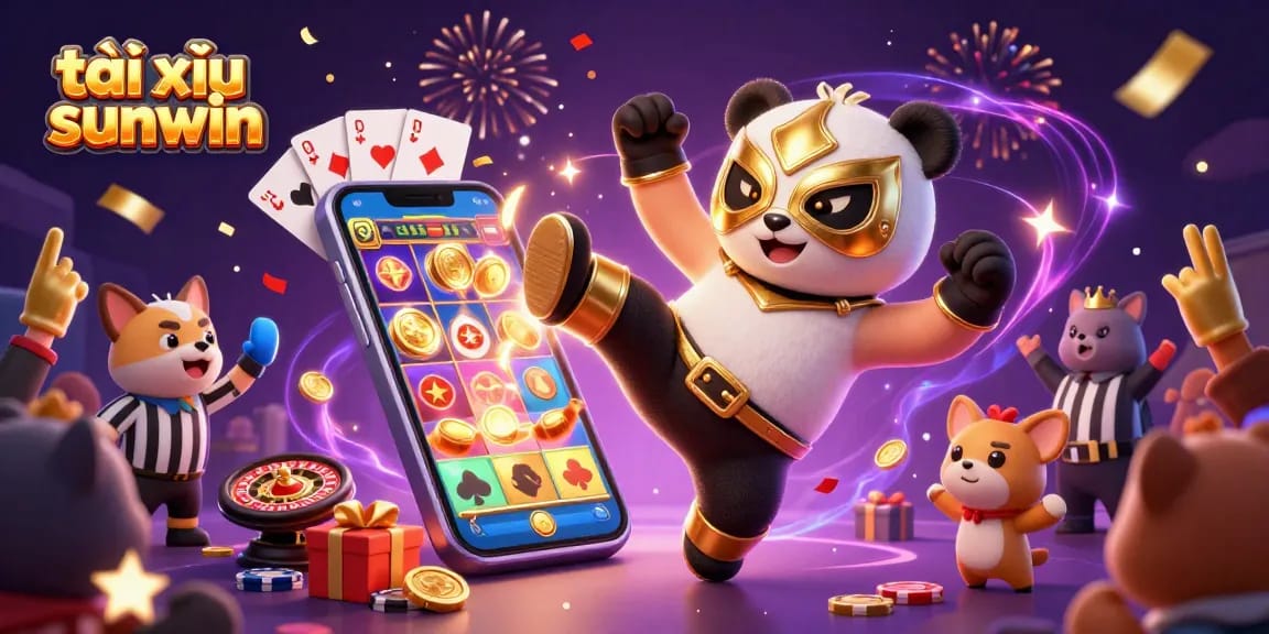 Experience the thrill of tài xỉu sunwin with unique gambling elements and animated character action.