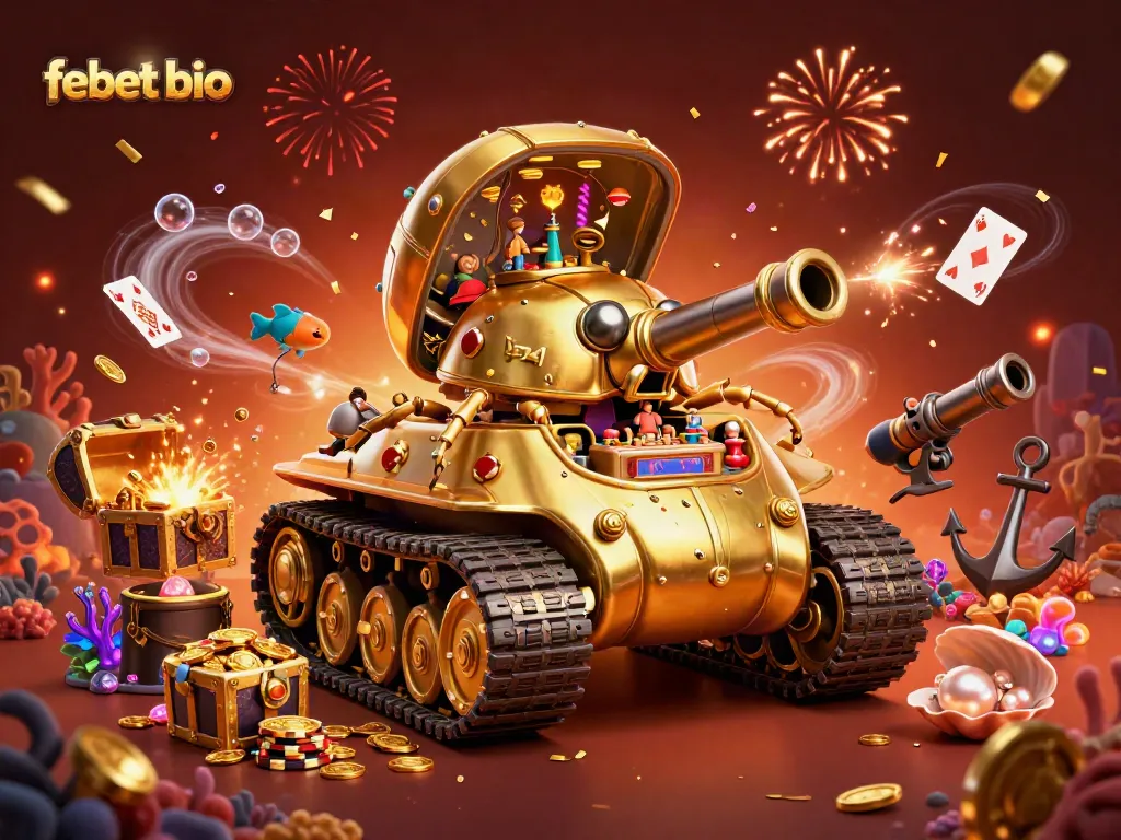 Experience the excitement of febet bio in a dynamic casino scene featuring a gold beetle tank.