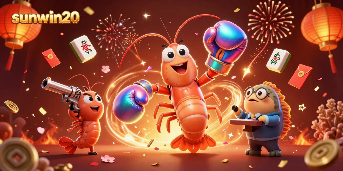 Join the fun at sunwin20 with vibrant casino elements and animated sea creatures creating a winning atmosphere.
